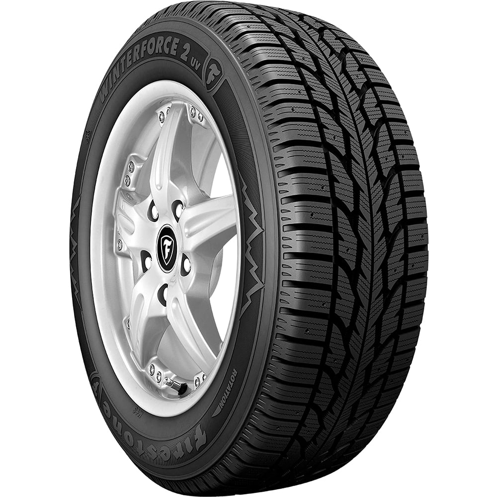 Set of 4 (FOUR) Firestone Winterforce 2 UV 225/75R15 102S Winter Snow Tires Fits: 1995 Jeep Wrangler Rio Grande, 1997-2004 Jeep Wrangler Sport