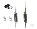 DUAL Monkey Made CB Radio Antennas, LONG Shaft,18FT DUAL COAX, BRACKETS AND STUD