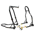 Motorcycle Front Triple Tree & Behind Swingarm Spool Lift Combo Wheel Lift Stands Compatible with Suzuki Bandit 400/600/1200 (All Years)