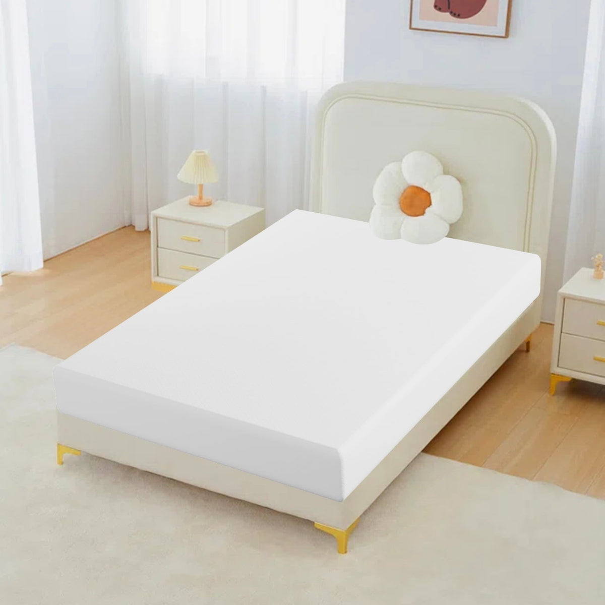 12 Inches Cooling-Gel Memory Foam Mattress Medium Firm Feel Memory Foam Mattress Bed in Lens Box CertiPUR-US Certified, Twin