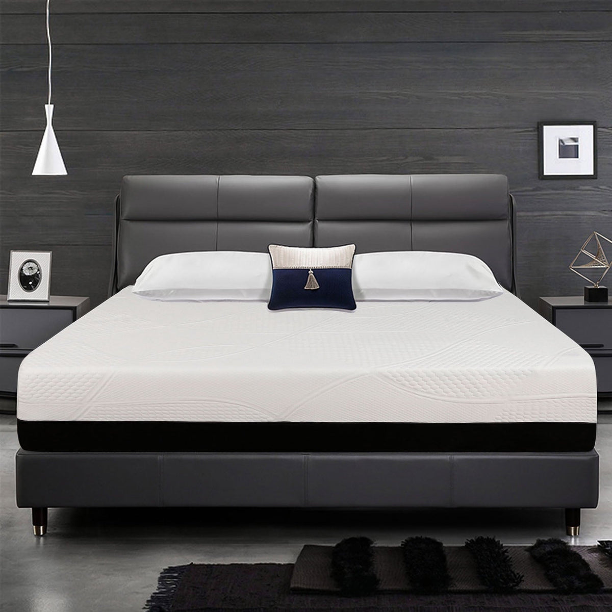 12 inch Gel Memory Foam Mattress Twin Size in Camcorder Box with Detachable Cover Medium Firm Bed Mattresses
