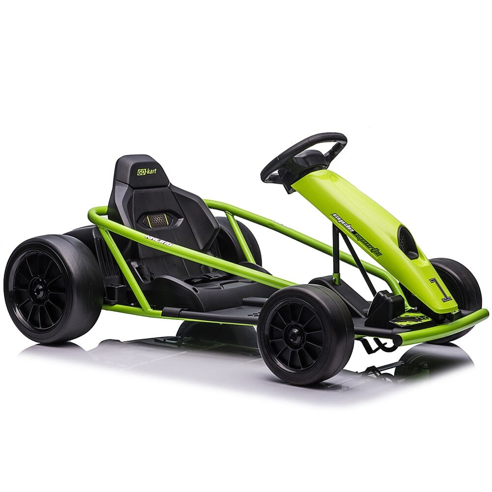 24V Go Kart for Kids 8-12 Years Extra Powerful Motors Green