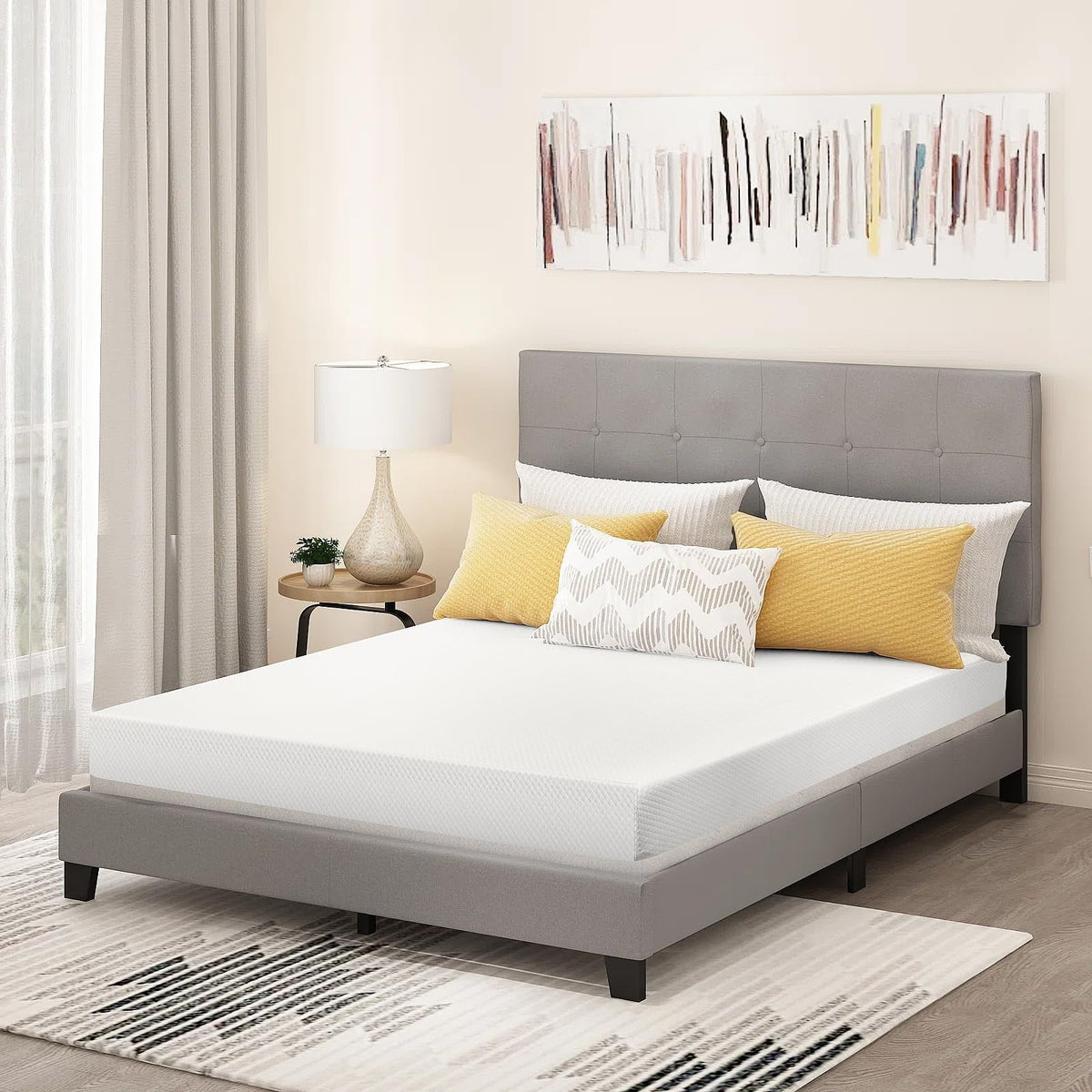 5 inch Full Size Mattress Gel Memory Foam Mattress with Removable Soft Cover Medium Firm Mattresses CertiPUR-US Certified/Bed-in-a-Box for Cool Sleep Relieving Pressure Relief