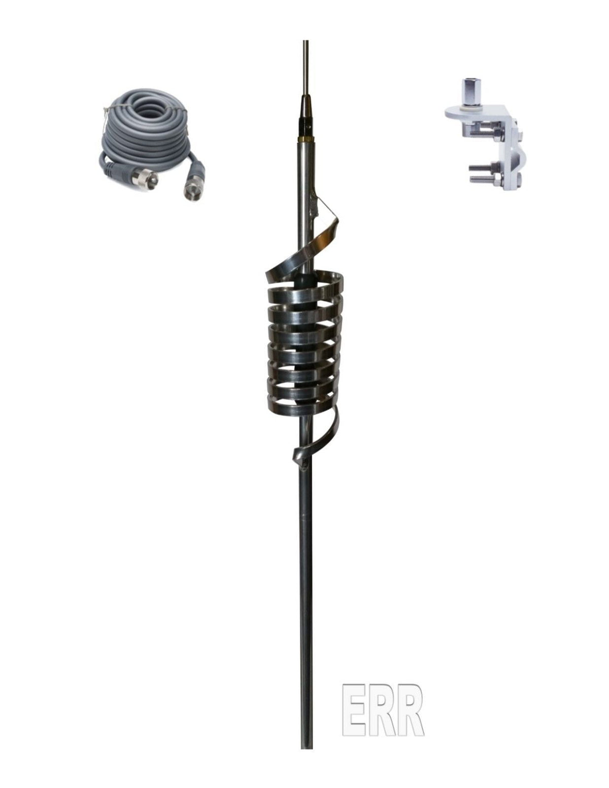 Monkey Made MM9 CB Radio Antenna, LONG Shaft, 18FT RG8X COAX, BRACKET & STUD