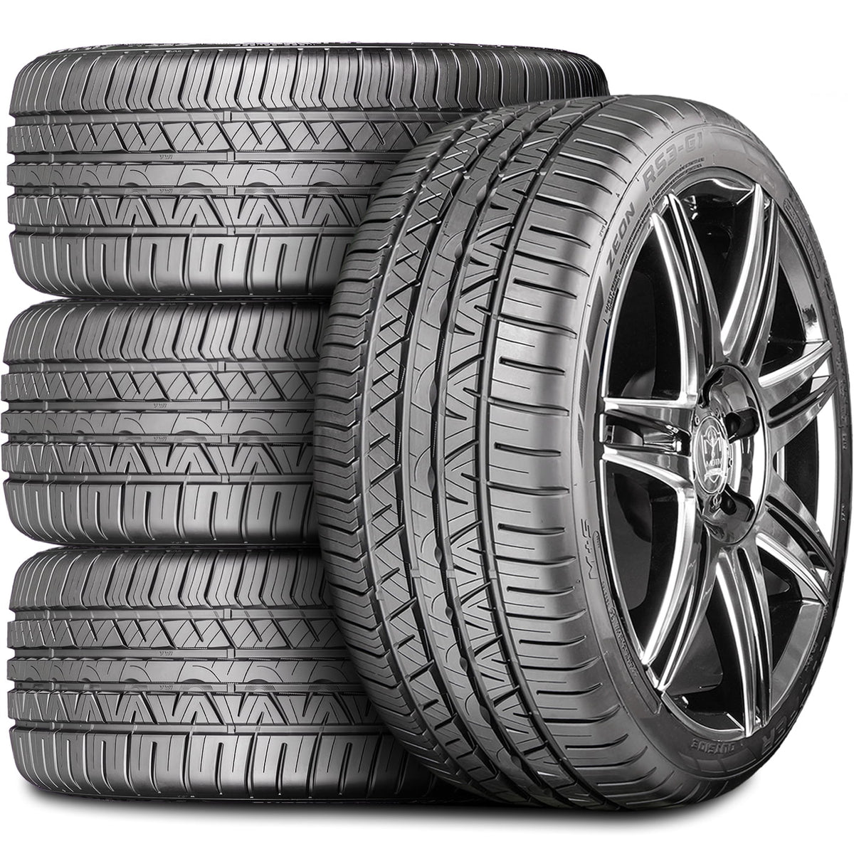 Set of 4 (FOUR) Cooper Zeon RS3-G1 215/45R17 91W XL A/S Premium Performance Tires Fits: 2011-13 Honda Civic Si, 2010-11 Toyota Prius Base
