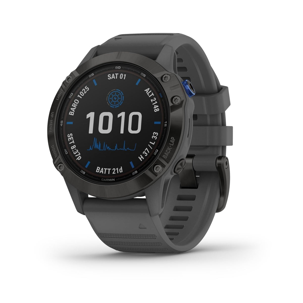 Garmin 010-02410-10 f¨¥nix 6 Pro Solar Multisport GPS Watch (47 mm Case, Black with Slate Gray Band)