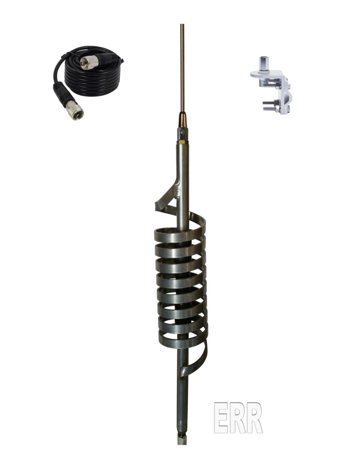 Monkey Made MM9 CB Radio Antenna, Medium Shaft, 18FT COAX, BRACKET & STUD