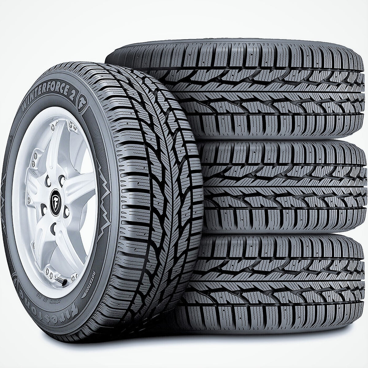 Set of 4 (FOUR) Firestone Winterforce 2 205/75R15 97S Winter Snow Tires Fits: 1995 Jeep Wrangler SE, 1997-2003 Jeep Wrangler Pre-owned
