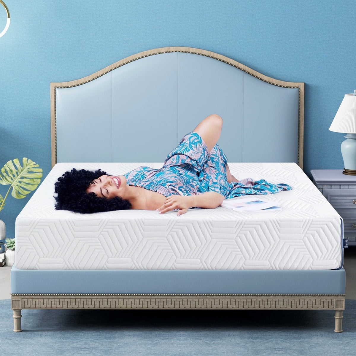 8 inches Twin Size Memory Foam Mattress, Bed in Camcorder Box Medium Firm, Made in USA