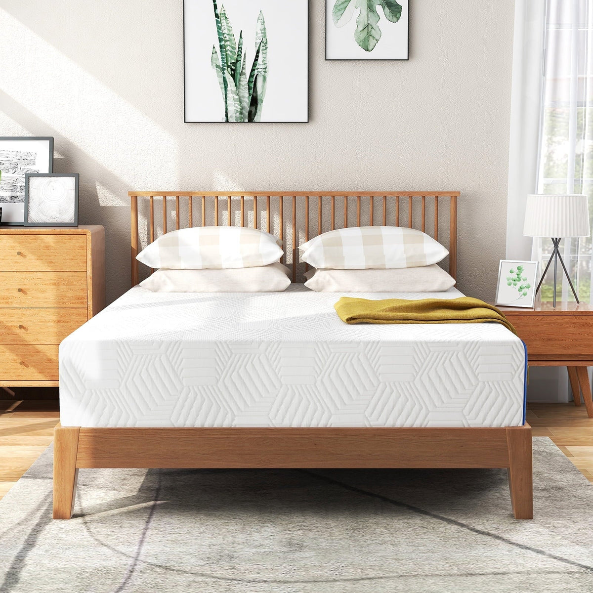 California King Mattress, 8 inch Gel Memory Foam Mattress Bed in Lens Box, California King Size