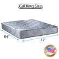 Chiro Premier 2-Sided Orthopedic (Blue Color) Cal King Mattress Only with Mattress Cover Protector Included - Spine Support, Fully Assembled, Innerspring coils, Long Lasting by Dream Solutions USA