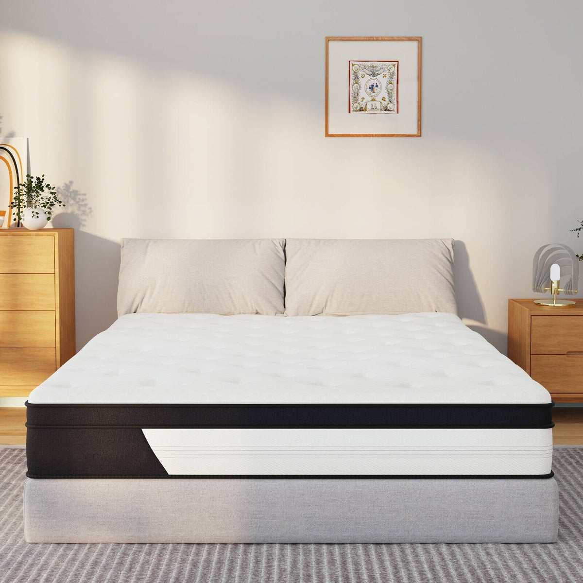 Crayan Full Mattress, 12 Inch Hybrid Mattress in Camcorder Box, Memory Foam Pocket Springs Mattress with Motion Isolation and Pressure Relieving, Edge Support, CertiPUR-US