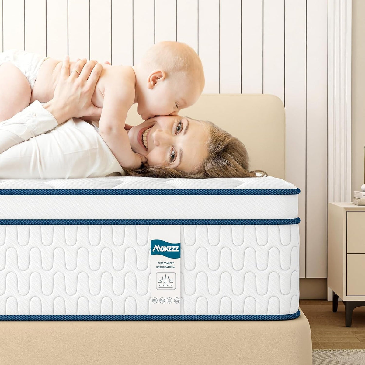 DONFU Full Mattress, 14 Inch Hybrid Mattress in Recorder Box, Cool Memory Foam Mattress, Firm Mattress for Back Pain-Relif, Pocket Coils Innerspring for Motion Isolation & Durable Support