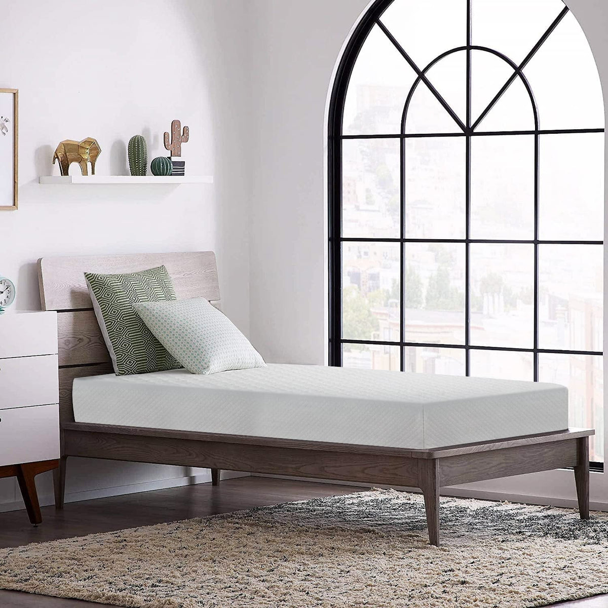 Dkelincs 12 Full Size Mattress, Cooling Gel Memory Foam Mattress in Recorder Box, Medium Firm Mattress for Pressure Relief for Adults, White