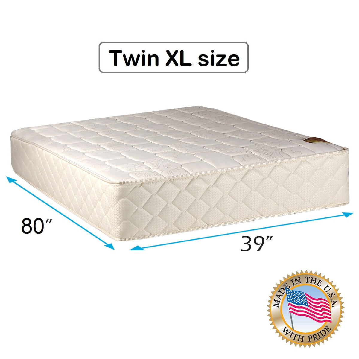 Dream Sleep Grandeur Deluxe 2-Sided Twin XL Mattress Only - Fully Assembled, Good for your back, Superior Quality, Luxury Height, Longlasting Comfort
