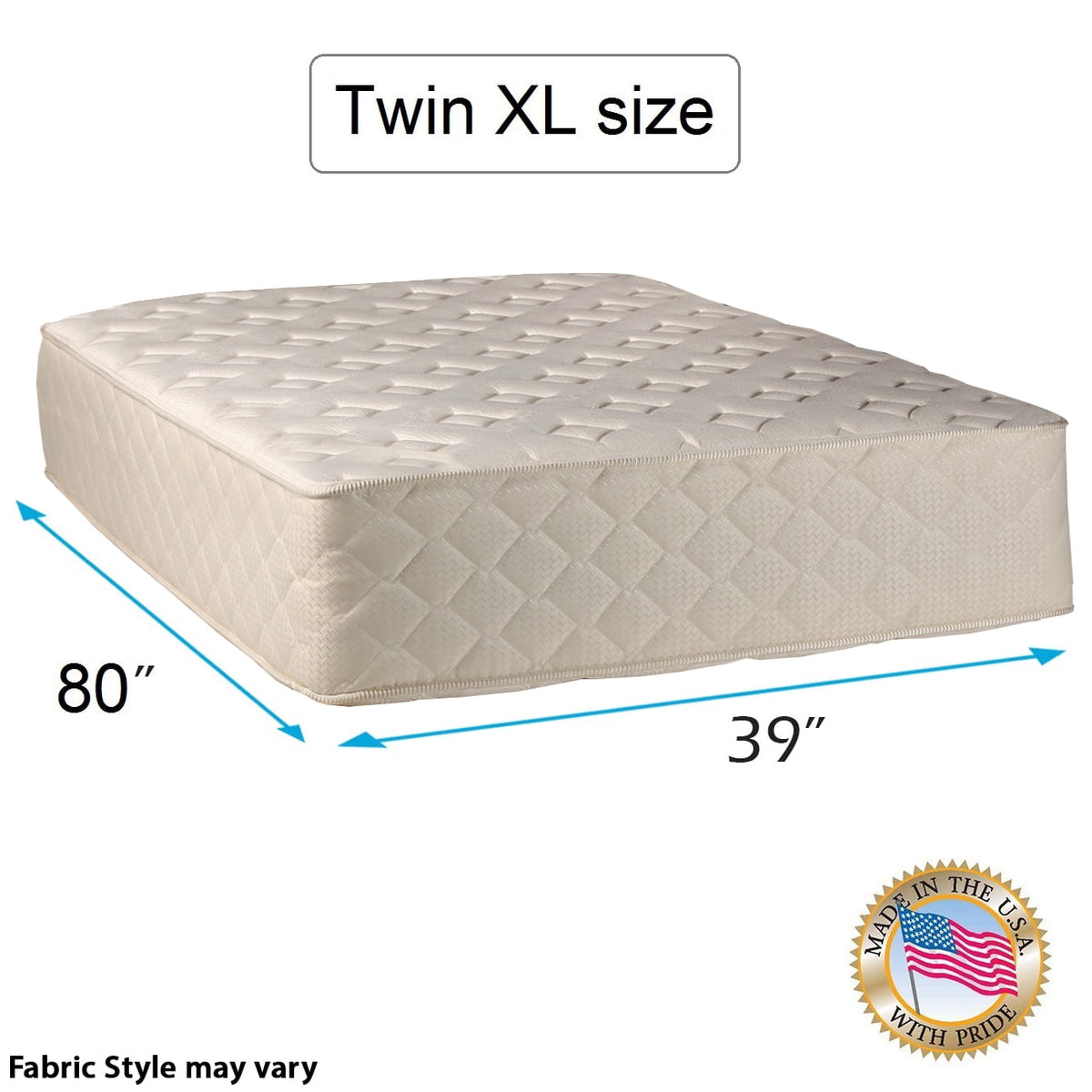 Dream Sleep Highlight Luxury Firm Mattress Only with Mattress Cover Protector Included - Fully Assembled, Innerspring Coils, Premium edge guards, Longlasting Comfort (Twin XL 39 Perspective x 80 Optics x 14 H)