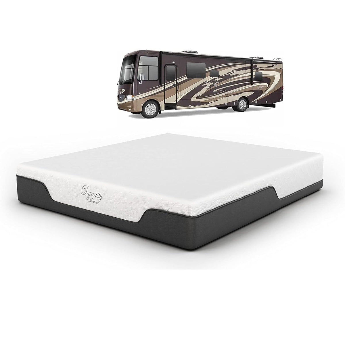 Dynasty Mattress 8 Inch CoolBreeze Gel Memory Foam RV Mattress, RV Queen