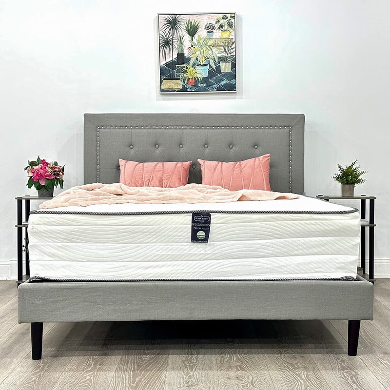 Full Size Mattress - 10 Inch Cool Memory Foam & Spring Hybrid Mattress with Breathable Cover - Comfort Tight Top - Rolled in Recorder Box - Oliver & Smith