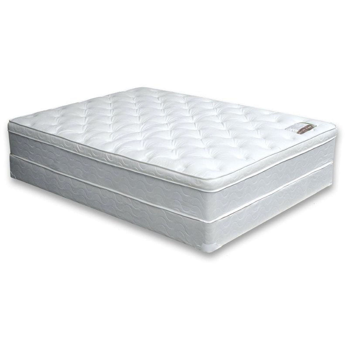Furniture of America Joneson Fabric Twin Quilted Euro Top Mattress in White