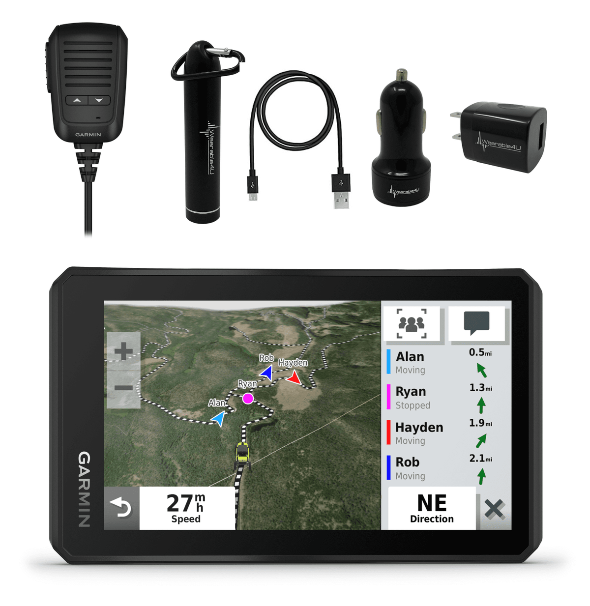 Garmin Tread Powersport Offroad GPS Navigator with Group Ride Radio and Power Pack