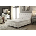 HomeRoots 6 in. Memory Foam Mattress Covered in Lens Soft Aloe Vera Fabric Queen Size