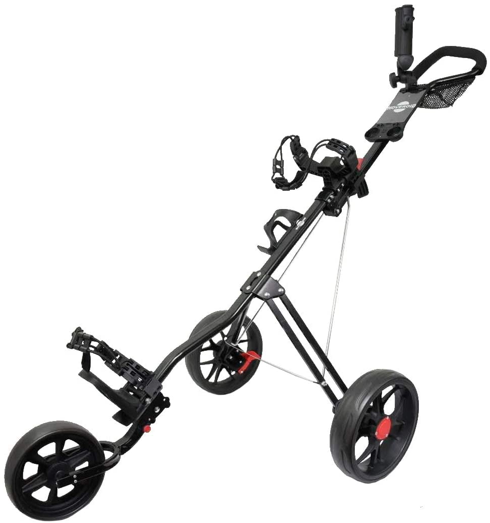 Hoveroid 3 Wheel Golf Push Cart,Foldable Golf Trolley,Easy Push and Pull Golf Cart