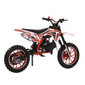 Kitem 49cc 2-Stroke Kids Dirt Bike, Gas Power Motocross, Off Road Mini Motorcycle, Pocket Motorbike with Front Behind Disc Brakes, Racing Max Speed 40KM/H (Red)