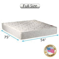 Legacy Gentle Firm Full Size (54 x75 x8 ) Mattress Only - Fully Assembled, Good for your back, Spinal Back Support, Superior Grade - Long Lasting and 2 Sided by Dream Solutions USA
