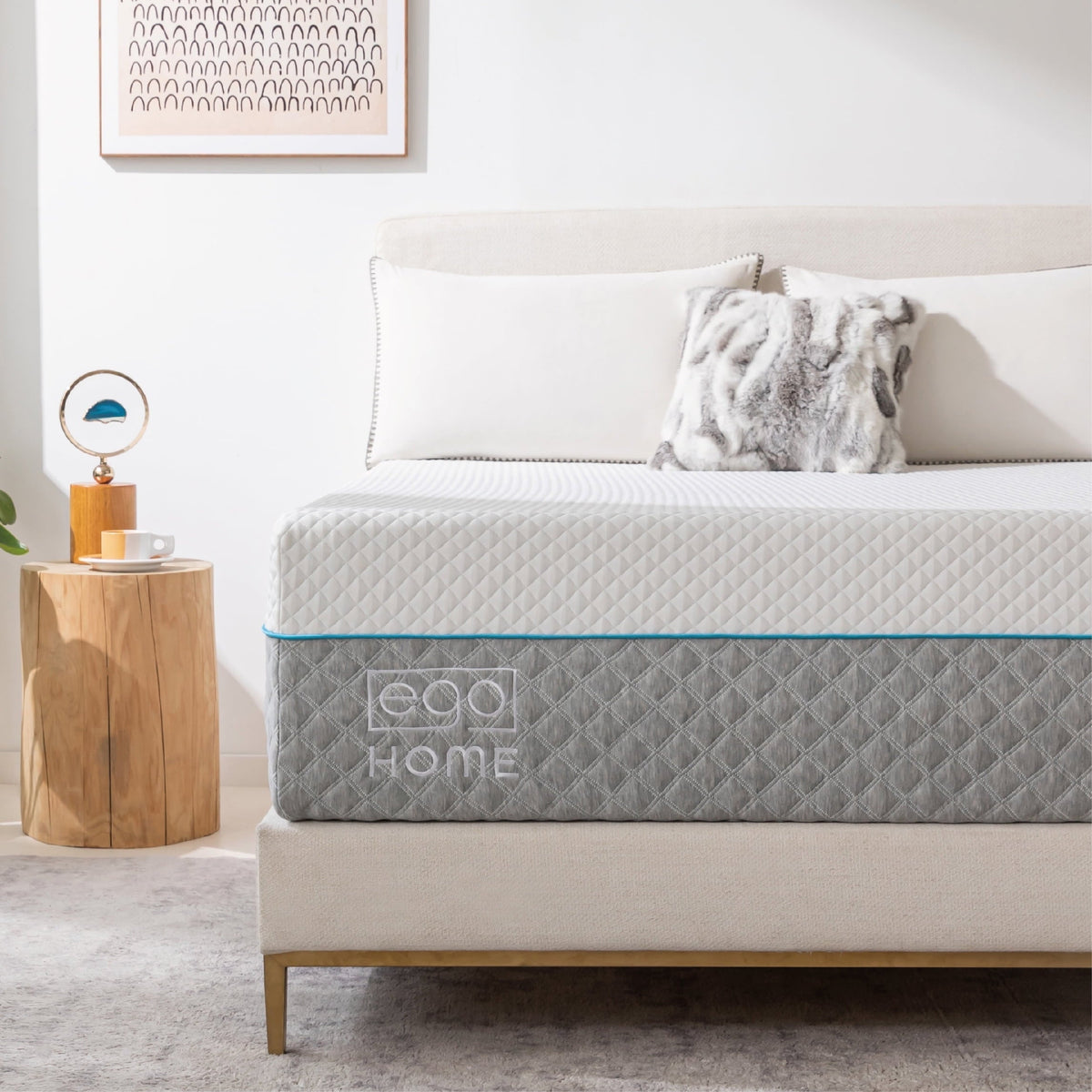 MLILY Ego Home 14 inch Queen Mattress in Camcorder Box, Gel Memory Foam Mattress, Medium