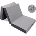 Milliard Foldable Memory Foam Mattress with Washable Cover, Medium Firm, Grey, Cot (75 x31 x6 )