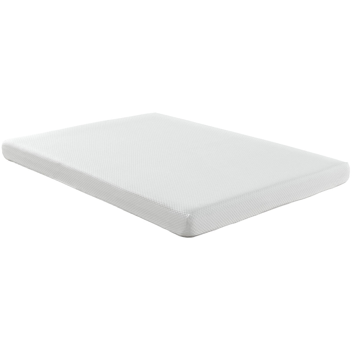 Modern Contemporary Urban Design Bedroom 6inch Full Size Mattress, White, Fabric