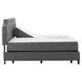 Pemberly Row 8 Modern Fabric/Metal Cal King Split Mattress and Sight Bed in White