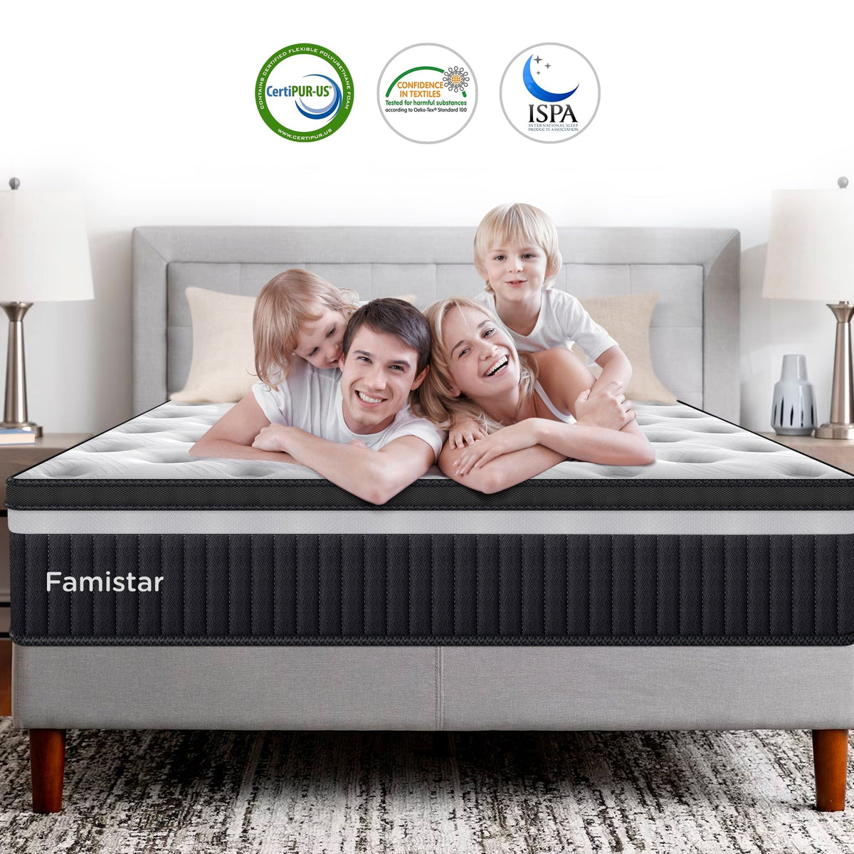 Queen Mattress, Famistar 13 Inch Memory Foam Mattress Queen Size, Innerspring Hybrid Queen Bed Mattress in Recorder Box Medium Firm with Motion Isolation & Strong Support & Pressure Relief, CertiPUR-US