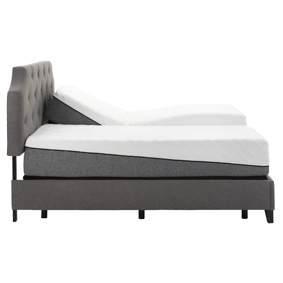 Sleep Zone Pacifica 12-inch Memory Foam Mattress and Z100 Adjustable Bed Set Split King