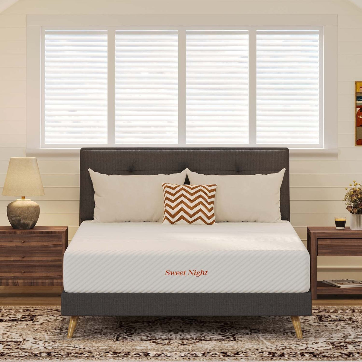 Sweetnight 10'' Cooling Gel Memory Foam Mattress in Recorder Box, Queen Size Mattresses