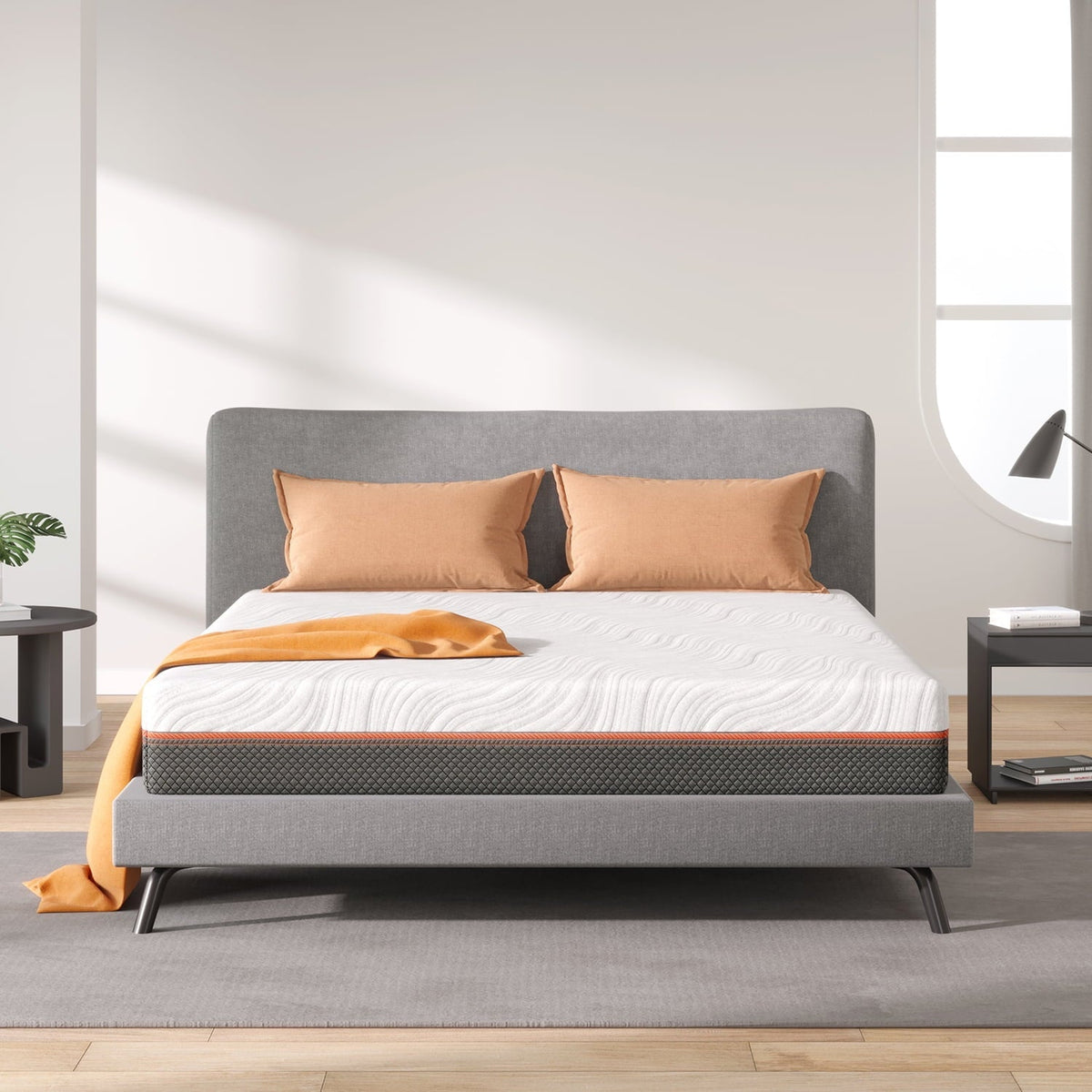 Sweetnight 10 Hybrid of Gel Memory Foam Mattress, Pocket Spring Mattresses in Camcorder Box, Queen