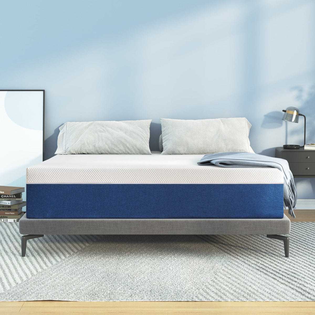 Twin Mattress, Lecuneey 8 Medium Cooling Gel Memory Foam Adult Mattress, Twin Size