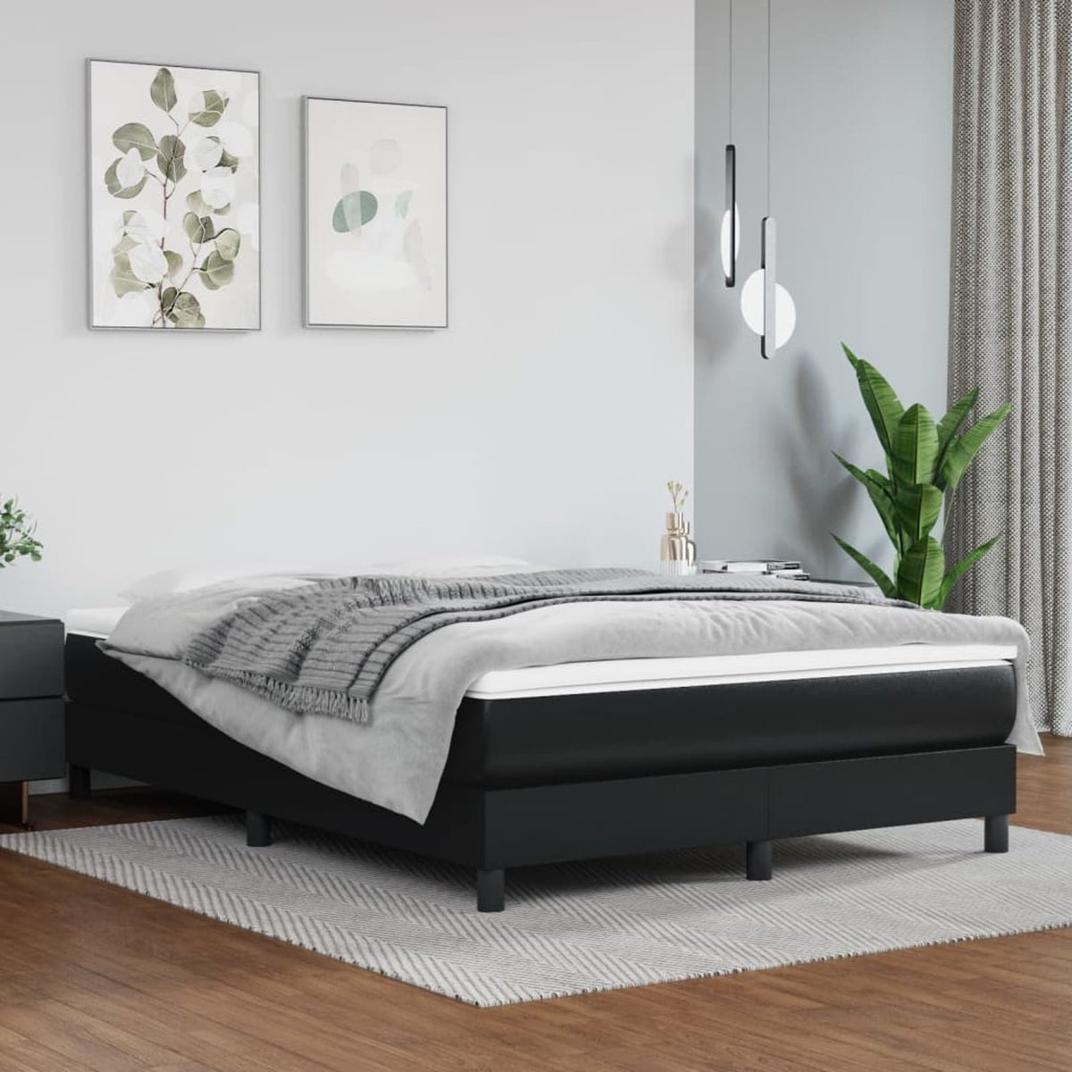 moobody Individual Pocket Spring Bed Mattress Full Size Faux Leather Mattress Foundation Soft Foam Bed Mattress 53.9 x 74.8 x 7.9 Inches (W x Optics x H)